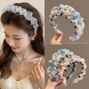 Womens Hairband Wide Edge Washing Face Outdoor Wear Daily Topknot Hairband Fashionable Korean Style Diamond Crystal Embellished