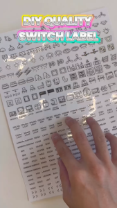 A4 Premium UV Wall Switch Borderless P Label Stickers – 353 DIY Cut Labels