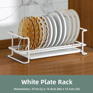 No-Installation Dish Storage Rack Water Draining Cabinet Organizer