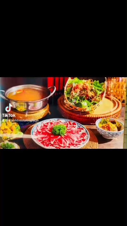 Tranh treo tường trang trí decor quán thái tranh món thái tặng kèm đinh 3 chân