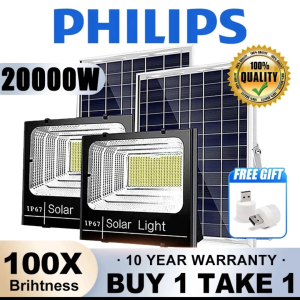 BUY 1 TAKE 1 Solar Lights With Solar Panel 10000W Outdoor Lighting Solar Flood lamp Original Waterproof Street Lamp With Remote Control