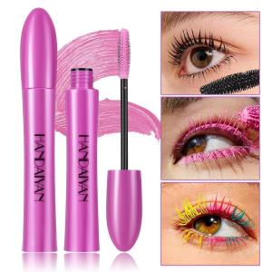 Mascara Lụa Đầy Màu Sắc Không Thấm Nước Màu Xanh Đỏ Đen Kem Làm Dày Kéo Dài Uốn Cong Chống Nhòe Trang Điểm Mắt Cho Vẻ Đẹp Lâu Dài