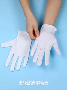 10/20Pairs White Soft Cotton Work Gloves: High Stretch & Anti-Skid Solutions