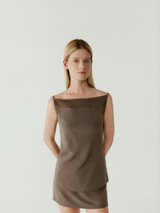 ICICLE | Elastic Crepe Sleeveless Top