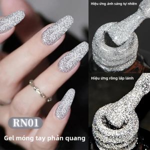 LILYCUTE 7ml Gel Phản Quang Lấp Lánh Sơn Móng Tay Hiệu Ứng Bạc Sáng Lấp Lánh Gel UV Bán Vĩnh Viễn Làm Móng Nghệ Thuật