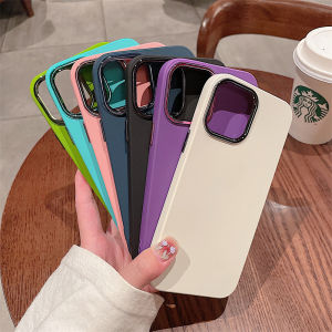 Crashstar màu trơn chống sốc mềm silicon Vỏ điện thoại Cho iPhone 15 14 13 12 11 Pro Max Cộng Với X XS Max XR Thân Thiện Với Da Ốp điện thoại Bìa Shell Với Kim Loại Máy Ảnh Bảo Vệ