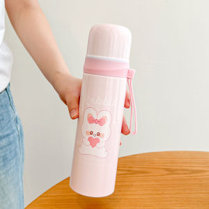 Portable Childrens Thermal Cup High Aesthetic Value Large Capacity Water Bottle for Boys And Girls Going to School Stainless Steel Water Cup