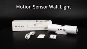 Motion Sensor Night Light Self Adhesive USB Rechargeable Smart Ambient Light 3 Color Changing
