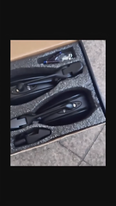 Street King Side Mirror Heavy Duty Anti-Glare Lens 360 Degree Rotational Universal