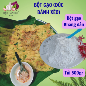 Túi 500gr bột gạo quê lúa Khang Dân thường dùng đúc bánh xèo và làm bánh