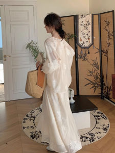 YNY | Elegant and Fashionable Modified Hanfu White Dress