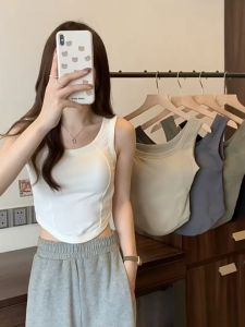 Timi 906 cotton suspender vest female inner strap chest pad outer wear bottoming Camisoles