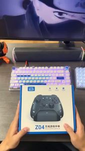 Z04 Wireless Gaming Bluetooth Gamepad Hall Dual TriggerTurbo Features with Charging Base for Android/ IOS / Windows PC