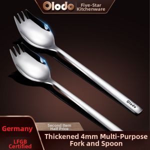 Olodo | Cute Creative 304 Stainless Steel Long Handle Fork-Spoon Combination Set