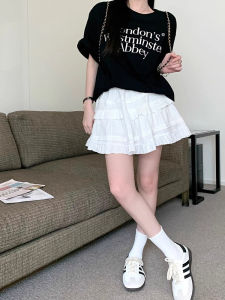 Váy Ngắn Xếp Ly Ren Ngọt Ngào Cạp Cao Mùa Hè Cho Nữ Váy Ngắn Ren Xếp Nếp Che Chắn Chống Hở Hang Váy Midi Chữ a