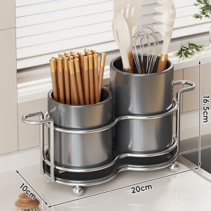evesigar | Water Draining Chopstick and Utensil Holder Organizer