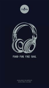 Tredning Music Food for the Soul T-shirt Design.