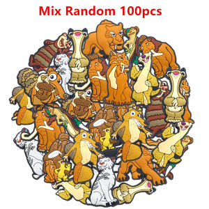 Hot Toys | 12-100Pcs Ice Age Shoe Charms Pin Cartoon Clog Sandal Accessories DIY Shoe Decoration Wristband Women Girl Party X-mas Gifts