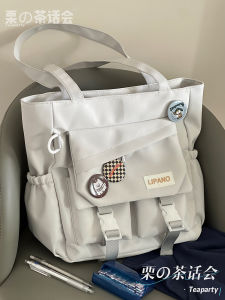 Versatile Commuter Style Large Capacity Soft Shoulder Tote Bag for School And Work Matching Handbag Trendy Neutral Color