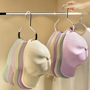 2pcs Baseball Cap Hat Display RackCircle Ring Non-Slip Hat Storage Hook Multifunctional Scarf Tie Hanging Rack Organizer