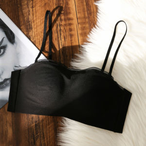 Seamless Anti-Slip Gathered Bra for Women with Detachable Strap High-End Sensual Style Smooth Surface Full Cup Bra