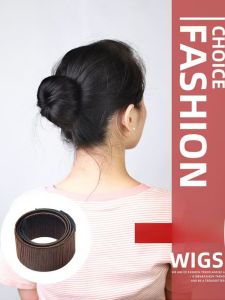 Bun Wig Real Hair Ring Bud Handy Gadget All Real Human Hair Special Hair Bag Low Bun Hair Band Artifact for a Lazy Handy Gadget