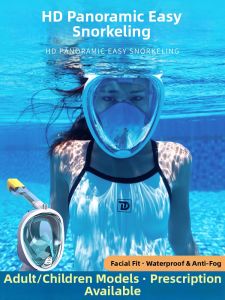 Voca-Joy | Myopia Adults Children Full Face Snorkel Diving Mask