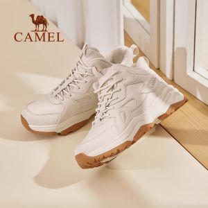 Camel รองเท้าอบอุ่นกำมะหยี่สำหรับผู้หญิงรองเท้าปีนเขากันลื่นทนทานสำหรับกลางแจ้งฤดูหนาว
