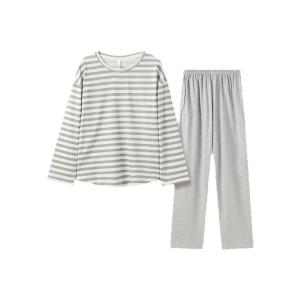 Miiow | Couples Pure Cotton Sleepwear Long Sleeve Round Neck Home Clothes Set Zebra Pattern Spring Autumn New Style Comfortable Home Leisure