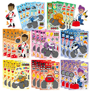 Bộ Hình Lắp Ráp Hình Xe Tải Đồ Họa Hoạt Hình DIY Cho Trẻ Em Bao Bì Cầm Tay Trang Trí Trí Tuệ Sáng Tạo Dán Nhãn