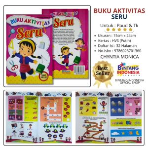 BUKU PAUD & TK - BUKU AKTIVITAS SERU ( Panjang warna )