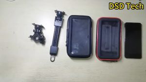 Holder Hp Anti Air Sepeda Motor Jepit Spion