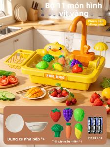 XIDIQI | Bộ Đồ Chơi Bếp An Toàn Cho Trẻ Bao Gồm Đế Cắt
