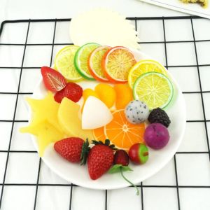 【On Sale】5Pcs Artificial Fake Plastic Citrus Slice Lemon Lime Orange Fruit Decoration Props