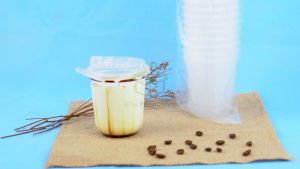 Thinwall Cup Injection Transparan + Tutup Gelas Kopi Plastik Bening Kekinian Oval Tebal Murah isi 25 pcs