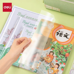 deli | Self-Adhesive Transparent Book Cover Protection Sleeve