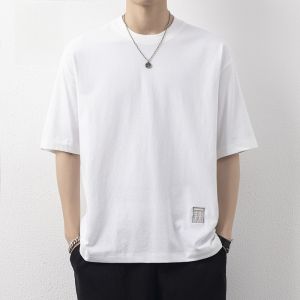 ROMON | Romon Mens Short Sleeve T-Shirt Ice Silk Lightweight Breathable Casual Loose Fit Summer Round Neck Versatile Simple Design