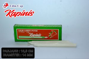 Lilin Putih Cap Kapinis Isi 8 Batang Pak Tipe KH Panjang 16 Cm Murah Besar Lampu Grosir (PAK)