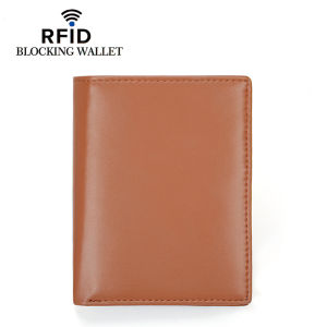 Wallet New Style Leather Wallet RFID Multi-Functional Vertical Coin Pocket Wallet Large Capacity Multi-Card Simple
