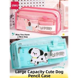 deli | Multi-layer Large Capacity Stylish Ins-style Girls Pencil Case