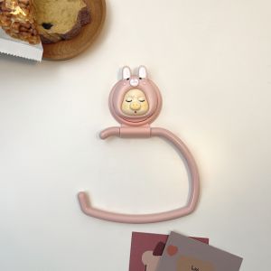 Cute Kids Towel Rack Bathroom Punch-Free Storage Rack Baby Cartoon Bath Towel Rack Kitchen Bathroom Hook
