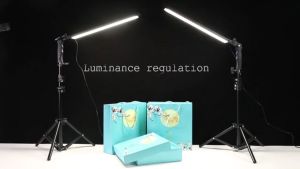 Photography Studio LED Lighting Kit 30W Dimmable Photography LED Video Light Fill-in Light Bar with Adjustable Light Stand for Video Portrait