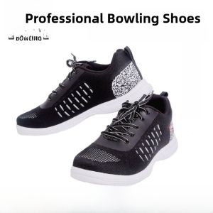 CS Bowling Shoes Breathable Upgraded Version with Non-Slip Sole Integrated Fly Knit Design for Bowling Sports Fans