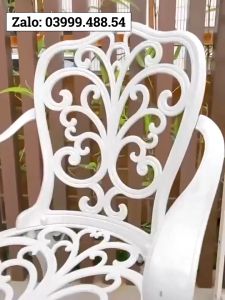 Bộ bàn ghế ban công ngoài trời Nhôm đúc đẹp Bàn ghế sân vườn ngoài trời Bàn ghế ngoài trời - BO07