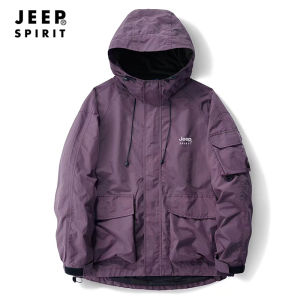 Jeep Spirit nam Áo khoác nam nam và nữ phổ quát Áo khoác leo núi ngoài trời phù hợp với áo Áo khoác làm việc trùm đầu chống gió và không thấm nước