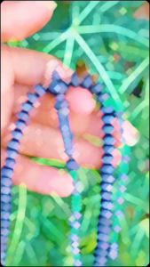 Tasbih Kayu Galih Kelor Hitam Ukuran 6x10mm Isi 100 Butir - Muslim - Putih