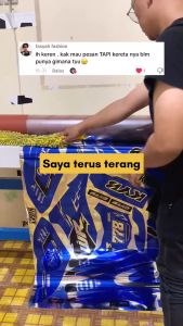 Decal & Stiker WR155 Chrome Biru Hitam