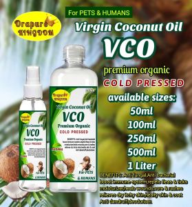 VCO virgin coconut oil cold pressed SIZES: 50ml/100ml/250ml/500ml/1Liter Orapure kingdom