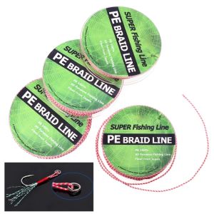 10M/Roll 70LB ~ 200LB High Strength 8 Strands PE Braided Assist Line Saltwater Fishing Jigging Hook DIY Trolling Lure Tied Line