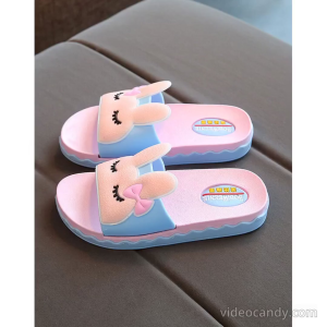 SANDAL SLOP IMPORT ANAK PEREMPUAN LUCU KEKINIAN CASUAL SENDAL MOTIF BALITA RABBIT KELINCI